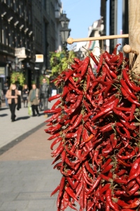The famous Budapest 'paprika' - or chillies to me.